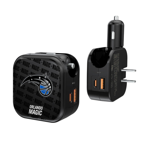 Orlando Magic Blackletter 2 in 1 USB A/C Charger-0