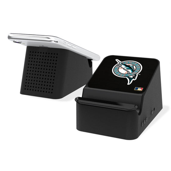 Miami Marlins 1993-2011 - Cooperstown Collection Solid Wireless Charging Station and Bluetooth Speaker - 757 Sports Collectibles