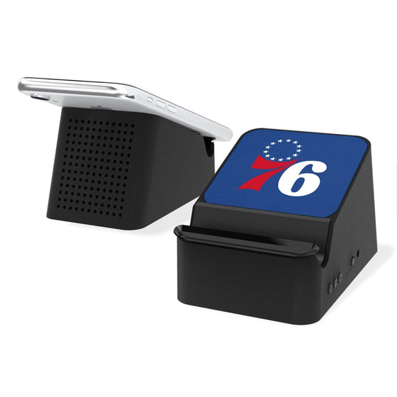 Philadelphia 76ers Solid Wireless Charging Station and Bluetooth Speaker-0