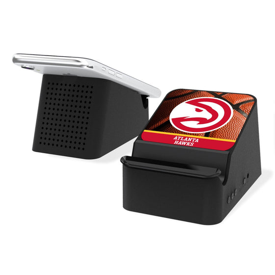 Atlanta Hawks Basketball Wireless Charging Station and Bluetooth Speaker-0