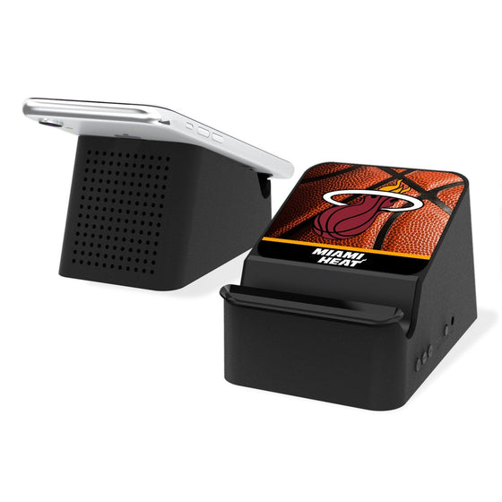 Miami Heat Basketball Wireless Charging Station and Bluetooth Speaker-0