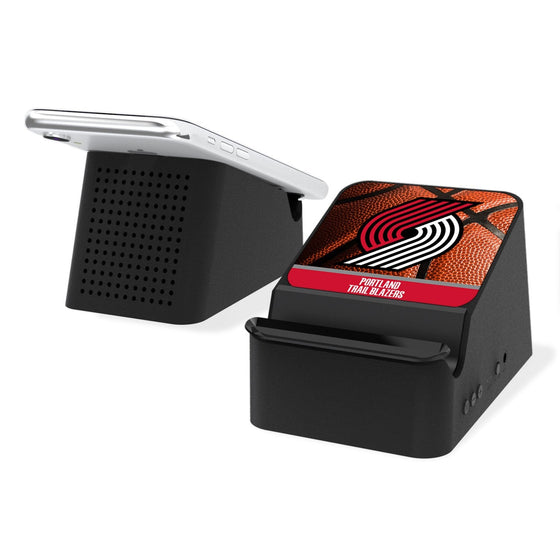 Portland Trail Blazers Basketball Wireless Charging Station and Bluetooth Speaker-0