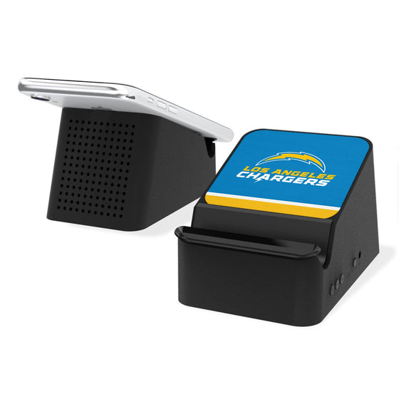 Los Angeles Chargers Stripe Wireless Charging Station and Bluetooth Speaker - 757 Sports Collectibles