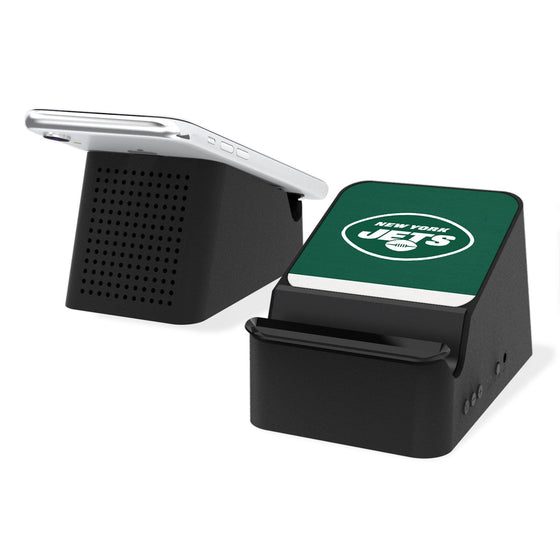 New York Jets Stripe Wireless Charging Station and Bluetooth Speaker - 757 Sports Collectibles
