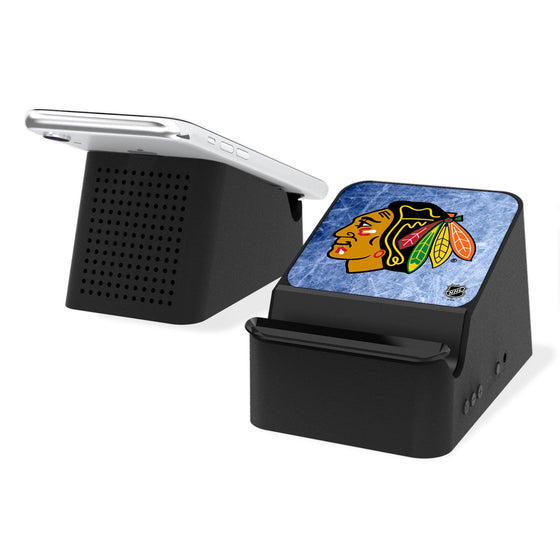 Chicago Blackhawks Ice Wireless Charging Station and Bluetooth Speaker-0