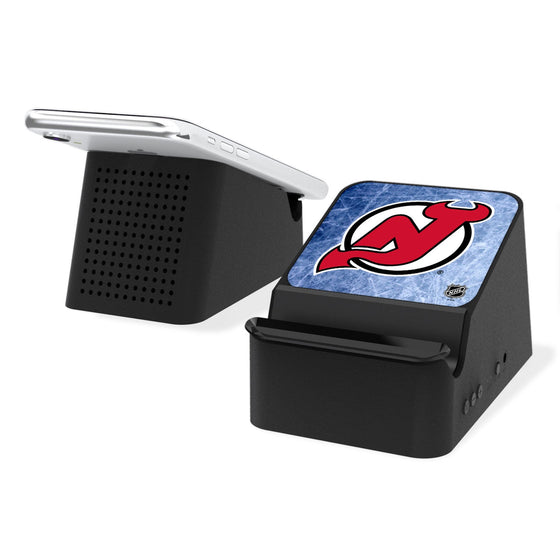 New Jersey Devils Ice Wireless Charging Station and Bluetooth Speaker-0