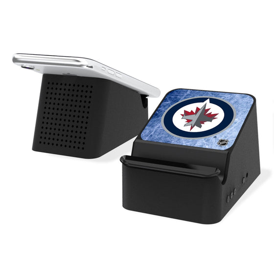 Winnipeg Jets Ice Wireless Charging Station and Bluetooth Speaker-0