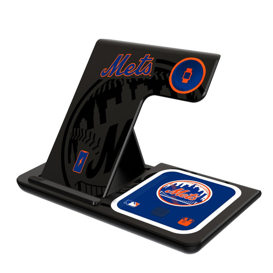 New York Mets Tilt 3 in 1 Charging Station - 757 Sports Collectibles