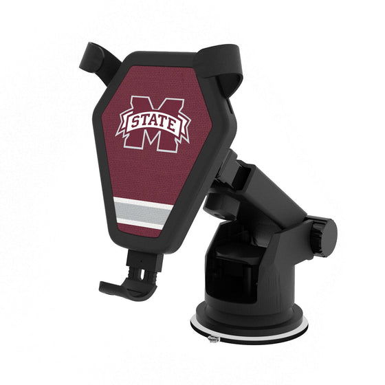 Mississippi State Bulldogs Stripe Wireless Car Charger-0