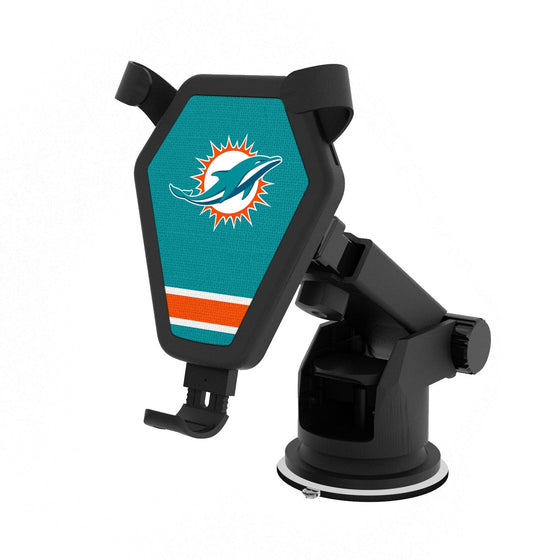 Miami Dolphins Stripe Wireless Car Charger - 757 Sports Collectibles