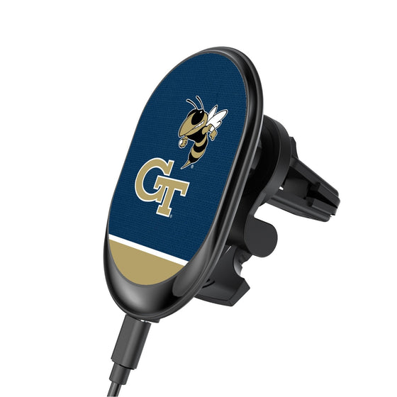 Georgia Tech Yellow Jackets Solid Wordmark Wireless Car Charger-0