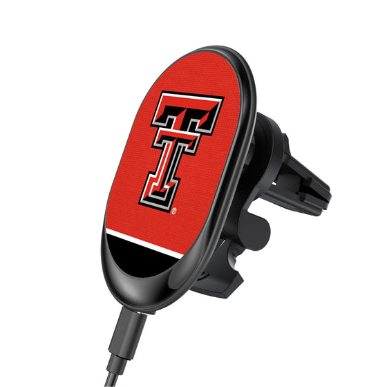 Texas Tech Red Raiders Solid Wordmark Wireless Car Charger-0