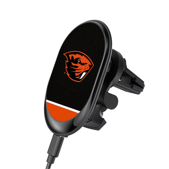 Oregon State Beavers Solid Wordmark Wireless Car Charger-0