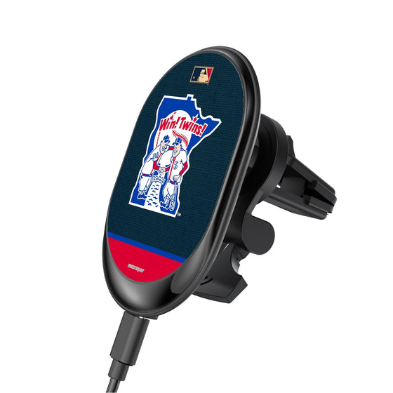 Minnesota Twins 1976-1986 - Cooperstown Collection Solid Wordmark Wireless Car Charger - 757 Sports Collectibles