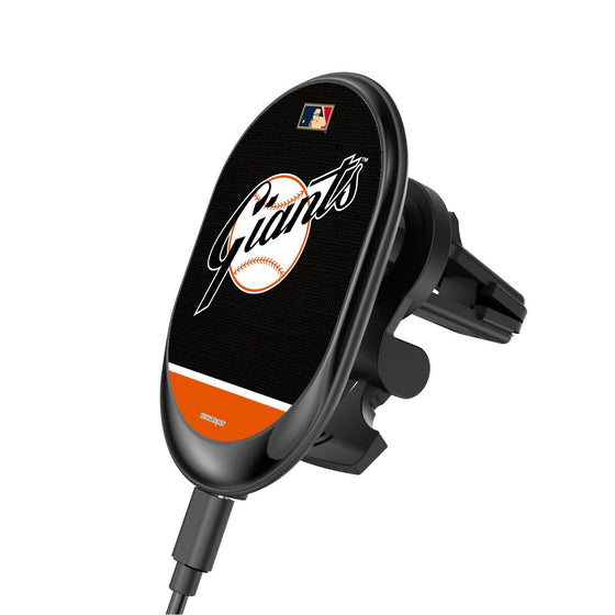 San Francisco Giants 1958-1967 - Cooperstown Collection Solid Wordmark Wireless Car Charger - 757 Sports Collectibles