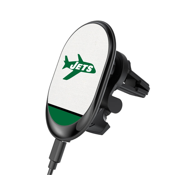New York Jets 1963 Historic Collection Solid Wordmark Wireless Car Charger - 757 Sports Collectibles