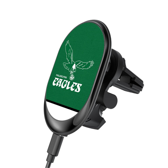Philadelphia Eagles 1973-1995 Historic Collection Solid Wordmark Wireless Car Charger - 757 Sports Collectibles