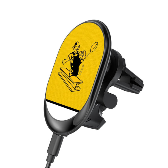 Pittsburgh Steelers 1961 Historic Collection Solid Wordmark Wireless Car Charger - 757 Sports Collectibles