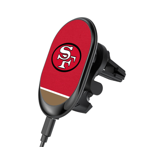 San Francisco 49ers Solid Wordmark Wireless Car Charger - 757 Sports Collectibles