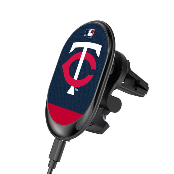 Minnesota Twins Solid Wordmark Wireless Car Charger - 757 Sports Collectibles