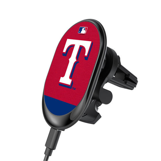 Texas Rangers Solid Wordmark Wireless Car Charger - 757 Sports Collectibles