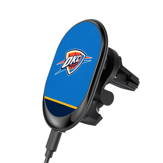 Oklahoma City Thunder Solid Wordmark Wireless Car Charger-0