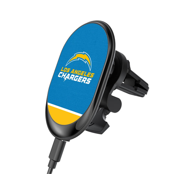 Los Angeles Chargers Solid Wordmark Wireless Car Charger - 757 Sports Collectibles