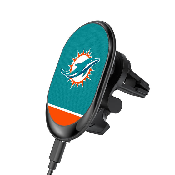 Miami Dolphins Solid Wordmark Wireless Car Charger - 757 Sports Collectibles