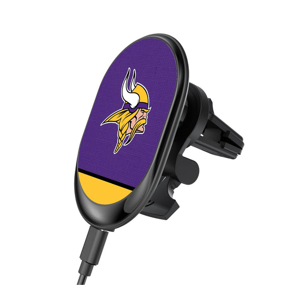 Minnesota Vikings Solid Wordmark Wireless Car Charger - 757 Sports Collectibles