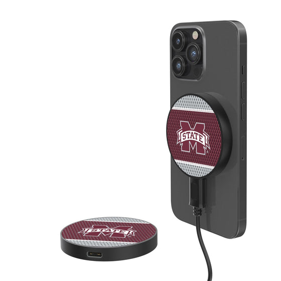 Mississippi State Bulldogs Mesh 15-Watt Wireless Magnetic Charger-0