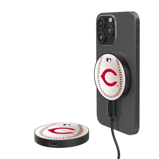 Cincinnati Reds Baseball 10-Watt Wireless Magnetic Charger - 757 Sports Collectibles