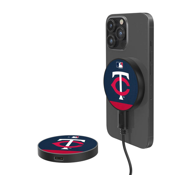 Minnesota Twins Stripe 10-Watt Wireless Magnetic Charger - 757 Sports Collectibles