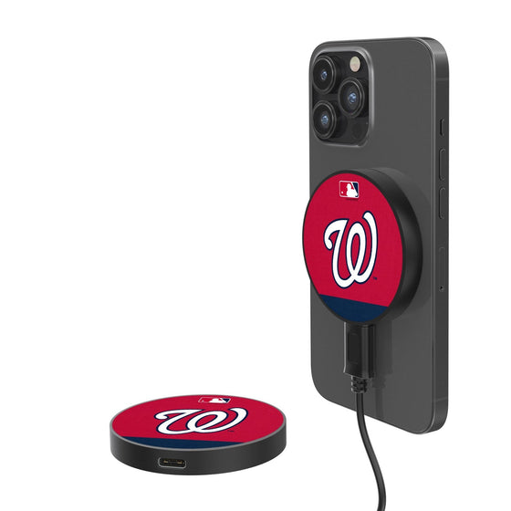 Washington Nationals Stripe 10-Watt Wireless Magnetic Charger - 757 Sports Collectibles