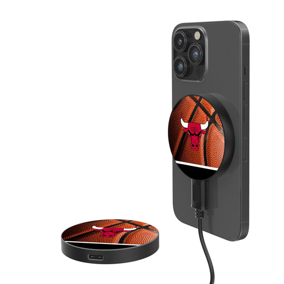 Chicago Bulls Basketball 15-Watt Wireless Magnetic Charger-0