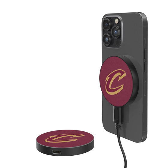 Cleveland Cavaliers Solid 15-Watt Wireless Magnetic Charger-0