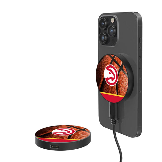 Atlanta Hawks Basketball 15-Watt Wireless Magnetic Charger-0