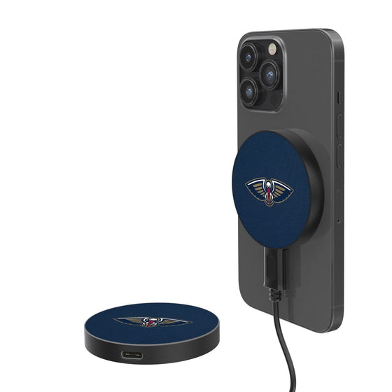 New Orleans Pelicans Solid 15-Watt Wireless Magnetic Charger-0