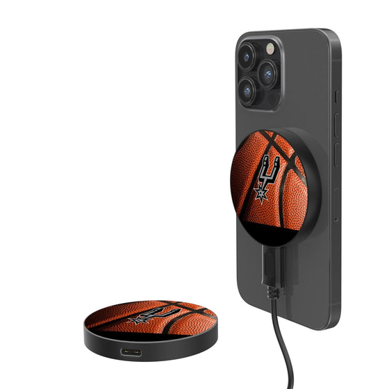 San Antonio Spurs Basketball 15-Watt Wireless Magnetic Charger-0