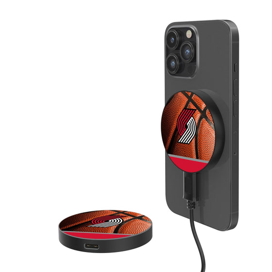 Portland Trail Blazers Basketball 15-Watt Wireless Magnetic Charger-0