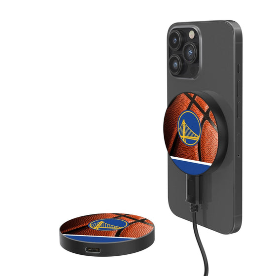 Golden State Warriors Basketball 15-Watt Wireless Magnetic Charger-0
