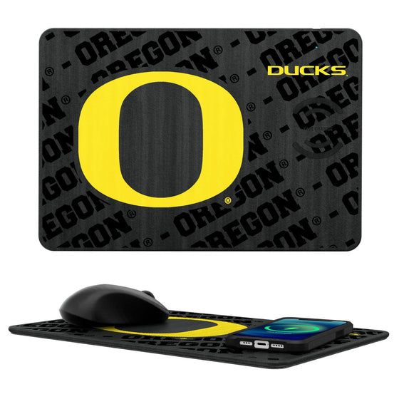 Oregon Ducks Tilt 15-Watt Wireless Charger and Mouse Pad-0