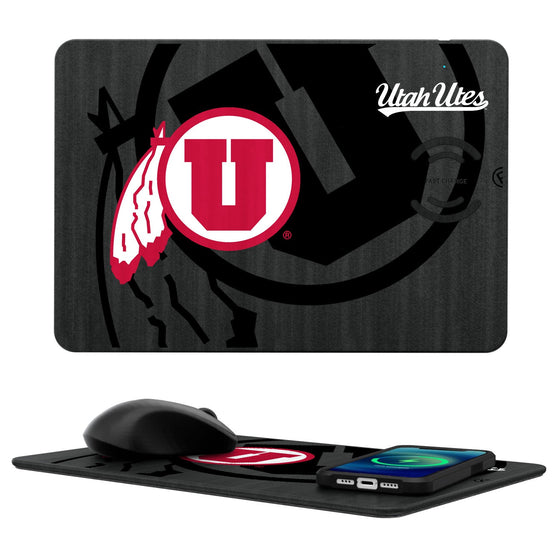 Utah Utes Tilt 15-Watt Wireless Charger and Mouse Pad-0