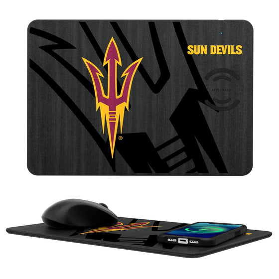 Arizona State Sun Devils Tilt 15-Watt Wireless Charger and Mouse Pad-0