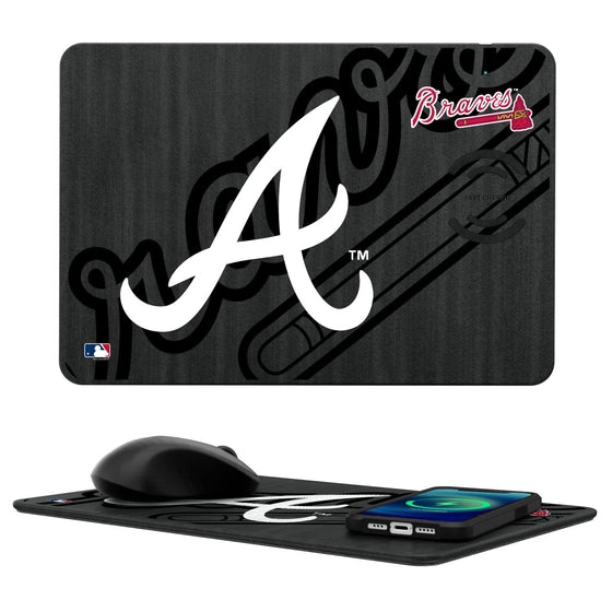 Atlanta Braves Tilt 15-Watt Wireless Charger and Mouse Pad - 757 Sports Collectibles