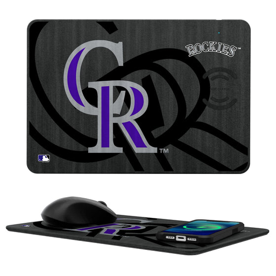 Colorado Rockies Tilt 15-Watt Wireless Charger and Mouse Pad - 757 Sports Collectibles