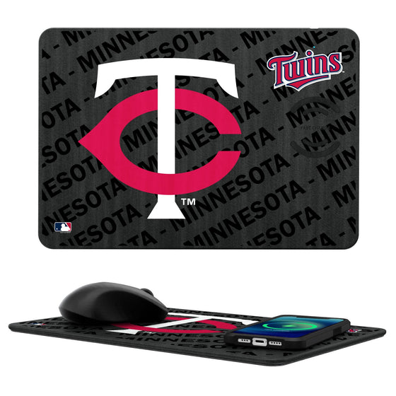 Minnesota Twins Tilt 15-Watt Wireless Charger and Mouse Pad - 757 Sports Collectibles