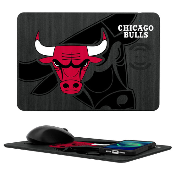 Chicago Bulls Tilt 15-Watt Wireless Charger and Mouse Pad-0