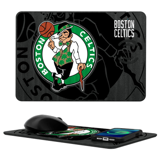 Boston Celtics Tilt 15-Watt Wireless Charger and Mouse Pad-0