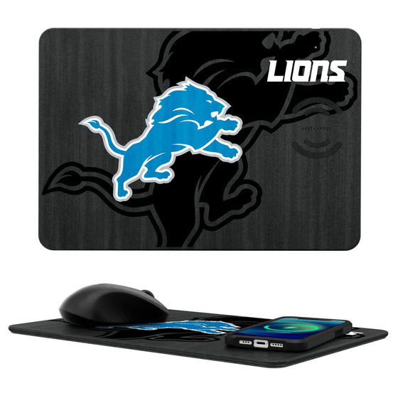 Detroit Lions Tilt 15-Watt Wireless Charger and Mouse Pad - 757 Sports Collectibles