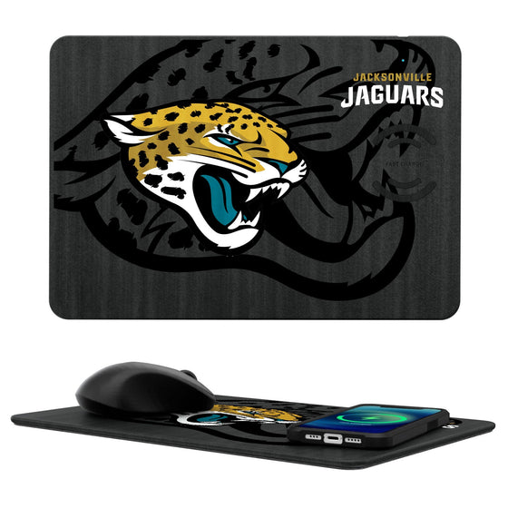 Jacksonville Jaguars Tilt 15-Watt Wireless Charger and Mouse Pad - 757 Sports Collectibles